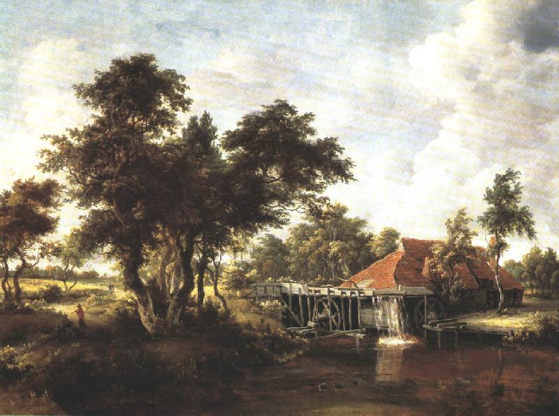 Wooded Landscape with Water Mill wf